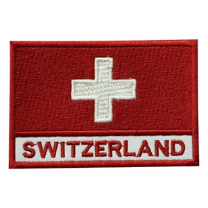 Switzerland Country Flag Patch Iron On Patch Sew On Badge Embroidered Patch - Picture 1 of 1