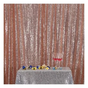 7FT x 7FT Rose Gold Sequin Photography Backdrop Curtain for Party Decoration ... - Picture 1 of 9