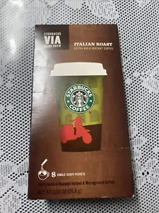 Starbucks Via Ready Italian Roast Medium Instant Coffee 8 Packets - Picture 1 of 4