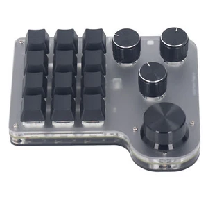 Mechanical Gaming Keyboard USB C BT 2.4G 3 Modes 12 Keys 4 Knobs Mini - Picture 1 of 24