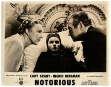 Notorious Original Lobby Card Ingrid Bergman Claude Rains Leopoldine Konstantin