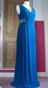 VESTIDO DE FIESTA PLANET MAXI 10 retro gatsby downton verde azulado NUEVO PRECIO DE VENTA SUGERIDO POR EL FABRICANTE £129 largo - Imagen 1 de 12