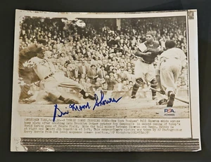 BILL MOOSE SKOWRON Signed PRESS Photo-ROY CAMPANELLA-NEW YORK YANKEES-PSA - Picture 1 of 7