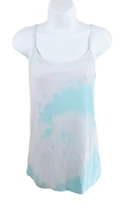 No Boundaries Size XL Juniors (15-17) White with Blue Tye Dye Cami Tank Tee - Picture 1 of 3