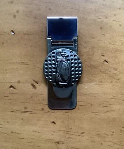 Vintage Golf Money Clip Steel Pewter Golf Bag Golf Ball - Picture 1 of 4