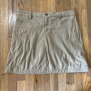 Athleta Technical Skort Hiking Running Tennis Pickleball Khaki Size 10 - Picture 1 of 6