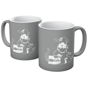 BANKSY RAT POLITICAL GRAFFITI STREET ART PRINT ARTIST MUG IN VARIOUS COLOURS - Picture 1 of 11