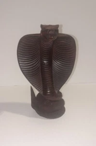 Seltene ägyptische Holzschnitzerei Statue der Göttin Wadjet die Kobra - Bild 1 von 9