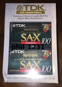 new TDK SA-X LIMITED 100 min twin pack premium high bias Tape for Cassette deck - Picture 1 of 3
