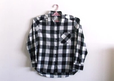 Time And Tru Flannel Shirt Women Sz M (8-10) Long Sleeves NWT Plaid 100% Cotton - Image 1 of 4