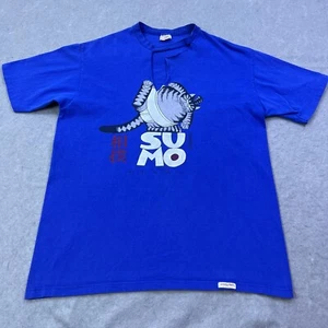 Vintage Crazy Shirts Hawaii B Kliban Katze Sumo doppelseitiges Hemd XL blau hergestellt in den USA ** - Bild 1 von 13