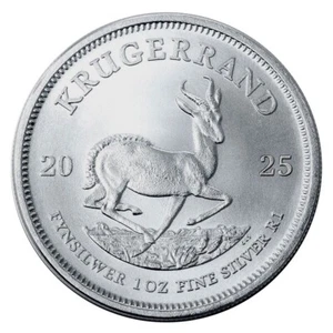 2025 South Africa 1 oz 999 Fine Silver Krugerrand Coin BU - Picture 1 of 2