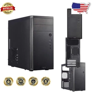 Stylish Black Aluminum Micro ATX Case with 120mm Cooling Fan Included - Picture 1 of 12