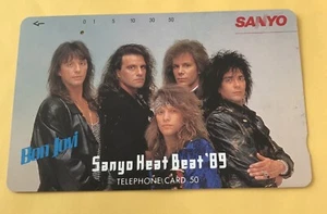 1989 Bon Jovi / Japanese Phone card / SANYO Electric - Picture 1 of 2