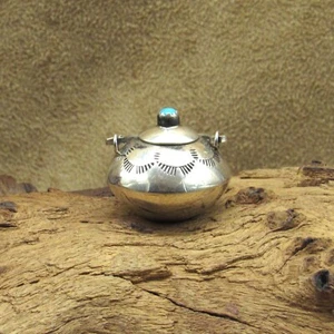 Miniaturtopf Sterlingsilber und Türkis von Elizabeth Whitman - Bild 1 von 6