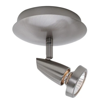 Access Lighting Mirage 1-Light Brushed Steel Swivel Spotlight - Image 1 of 2