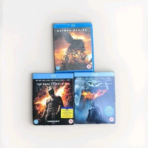 Batman Dark Night Trilogy Christopher Nolan Christian Bale Joker Blu Ray DVD - Picture 1 of 2