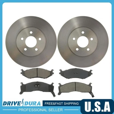 Front Disc Brake Rotors and Brake Pads Kit for Dodge Daytona Dodge Spirit - Image 1 of 4