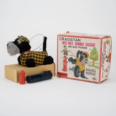 8" Mr. Mac Pisher Wee-Wee Bonnie Doggie w/ Box Cragstan Japan Scottish Terrier - Image 1 of 4