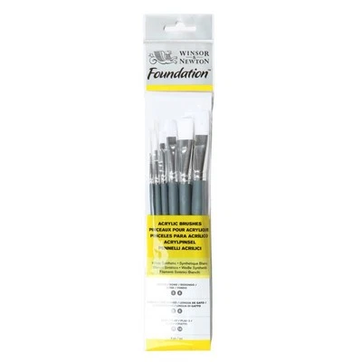 Winsor & Newton Foundation Acrylic Brush Set 6pc 5295007 - Image 1 of 4