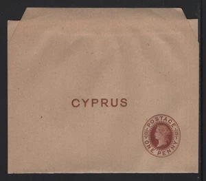 CIPRO 1879 FRANCOBOLLO STAMPATO UN PENNY SU INVOLUCRO DI ZECCA - Foto 1 di 1