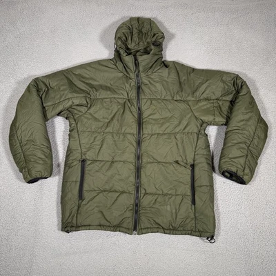 Snugpak Jacket Mens Large Green Sasquatch Full Zip Hooded Puffer Cold Weather - Image 1 of 4
