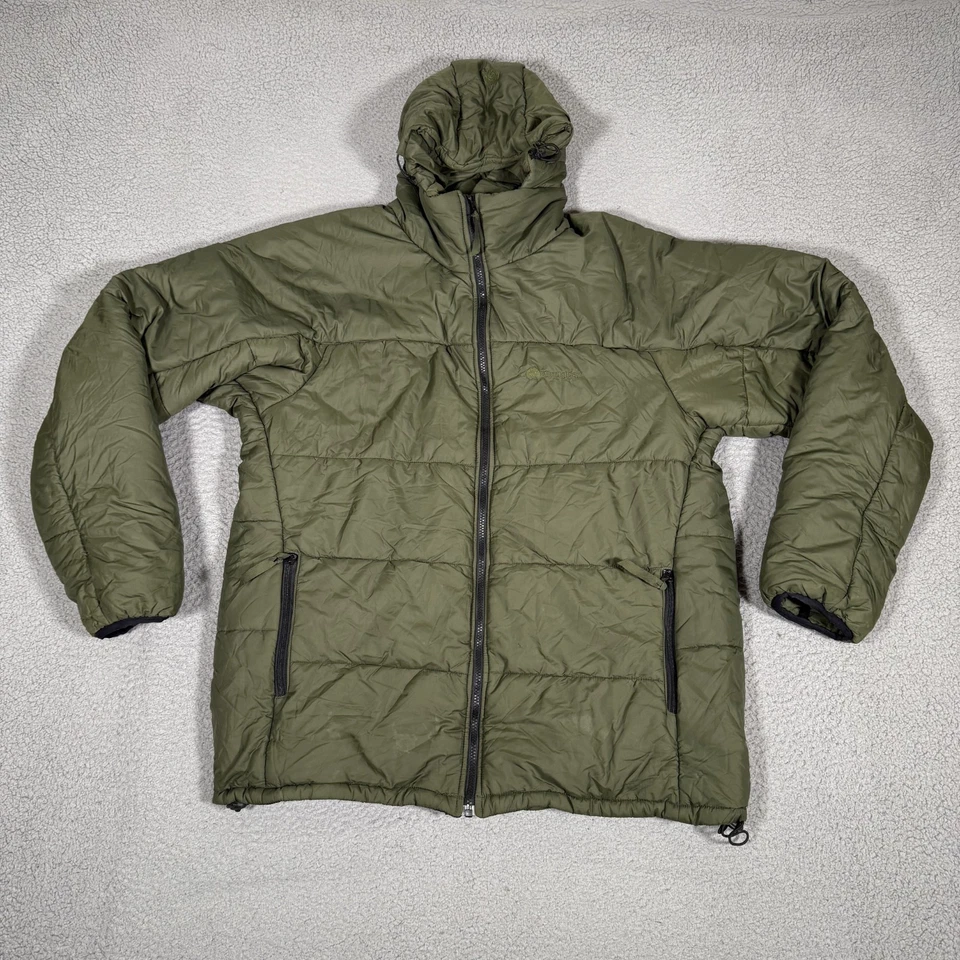 Snugpak Jacket Mens Large Green Sasquatch Full Zip Hooded Puffer Cold Weather - Image 1 of 4