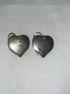 Vintage Silber Herz Ohrhänger mit Sheppard’s Haken - Bild 1 von 4