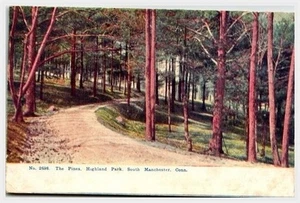 1916 Postcard The Pines Highland Park South Manchester CT Chromo To Irma Horne - Picture 1 of 2