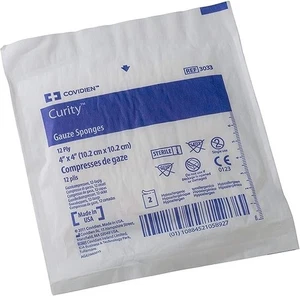 Sterile Curity Peeling Gauze Sponges 4×4 12-Ply, Covidien 3033 – 25 Ct. /5-Stars - Picture 1 of 3