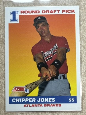 1991 Score Chipper Jones Rookie #671 Atlanta Braves - Image 1 of 2