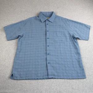 Joseph & Feiss Dress Shirt Men's XL Blue Short Sleeve Button Up - Picture 1 of 7
