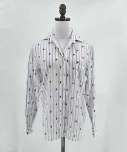 Grayson Frank & Eileen Womens Sailboat Stripe 100% Cotton The Hero Top Sz 2 - Picture 1 of 6