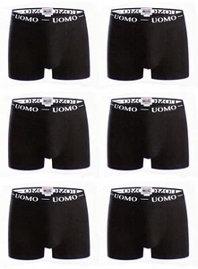 6er Pack schwarz Herren Unterhose UOMO Boxershorts Underwear Pants Pant Trunks - Bild 1 von 1