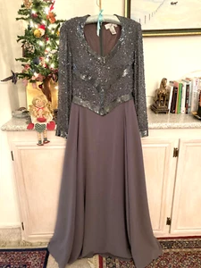 Elegantes Lillie Rubin Abendkleid mit Perlen - Größe 12 - Bild 1 von 14