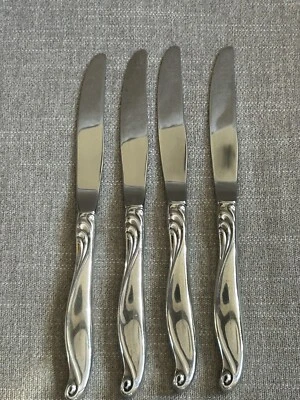 Skyward 1881 Rogers Oneida MCM Silverplate Flatware Silverware - 4 Dinner Knives - Image 1 of 4