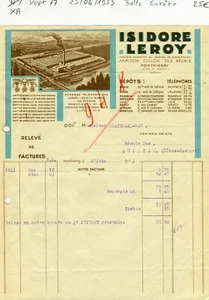 Dépt 77 - Ponthierry - Belle Entête d'une Manufacture de Papiers Peints de 1933 - Picture 1 of 1