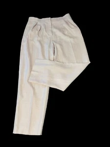Max Mara Pants Linen Blend Pale Pink Trouser Women's Size 10 32.5” X 29 READ - Picture 1 of 23