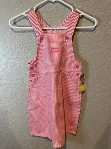Mädchen Oshkosh Overall Gestreift Rosa Kleid Neu Größe 6 - Bild 1 von 5