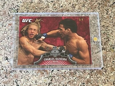 2012 Topps UFC Bloodlines Red Ruby - CHARLES OLIVEIRA /8 #52 - Image 1 of 2