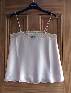 Topshop New Nude Peach Pink Cami Strappy Lace Vest Top Size 6 8 10 Rrp=£28 BNWT - Picture 1 of 3