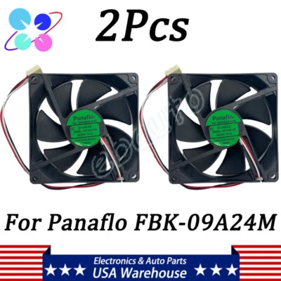 Panaflo FBK-09A24M 24V 0.1A 3 Pin 90*25mm Large Air Volume Silent Cooling Fan*2 - Image 1 of 4