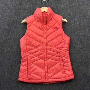 The North Face Aconcagua Womens Medium 550 Goose Down Quilted Puffer Vest Coral - Picture 1 of 24