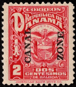 Canal Zone Stamp Scott # 69 Mint w Dropped E Overprint Variety - 2 Cents Carmine - Picture 1 of 1