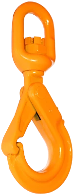 9/32"-5/16" Grade 100 Eye Swivel Self-Locking Hook | 5,700 lbs W.L.L. - Image 1 of 4