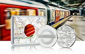 LONDON UNDERGROUND Official Silver Commemorative in Case. Subway/Tube/Train/TFL - Picture 1 of 12