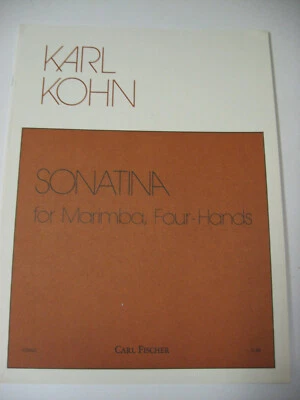 Karl Kohn Sonatina for Marimba Four-Hands Sheet Music Book Percussion - Image 1 of 2