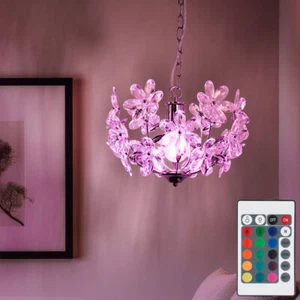 Lampada Sala Pranzo Sospensione Kristallleuchte LED Telecomando RGB Dimmerabile - Foto 1 di 12
