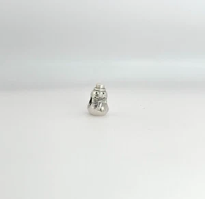 Pandora Winter Christmas Snowman Charm Silver Authentic Retired Charm - Picture 1 of 4