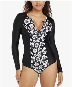 Volcom Juniors' Coco Bodysuit One-Piece Black White Multi, Medium, $150 - Picture 1 of 4